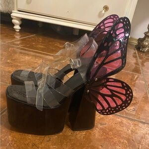 Butterfly platforms from Dolls kill